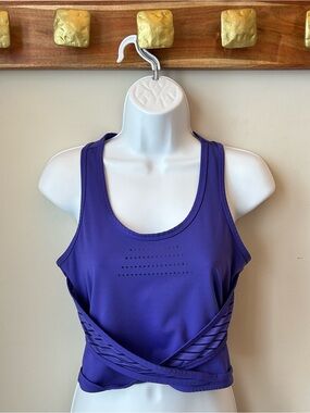 Gymshark Purple Laser Cut Racerback Workout Tank Top Size M